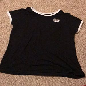 Black shirt with white outline!